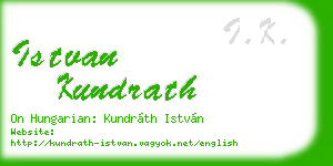istvan kundrath business card